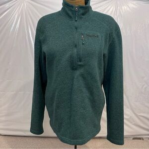 Marmot Drop Line 1/2 Zip Fleece Sweater Green Men’s Size Large Style# K71100 ,